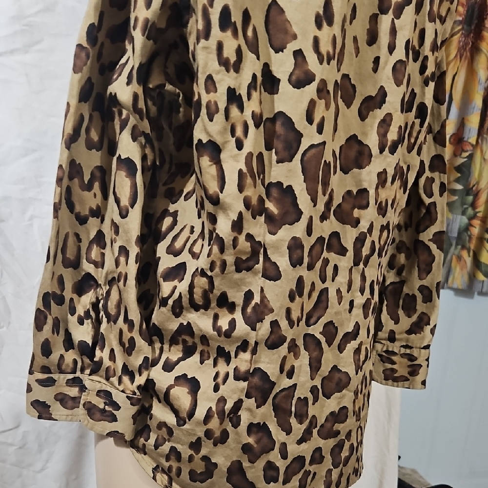 Chaps Brown and Black Patterned Shirt - Picture 4 of 6